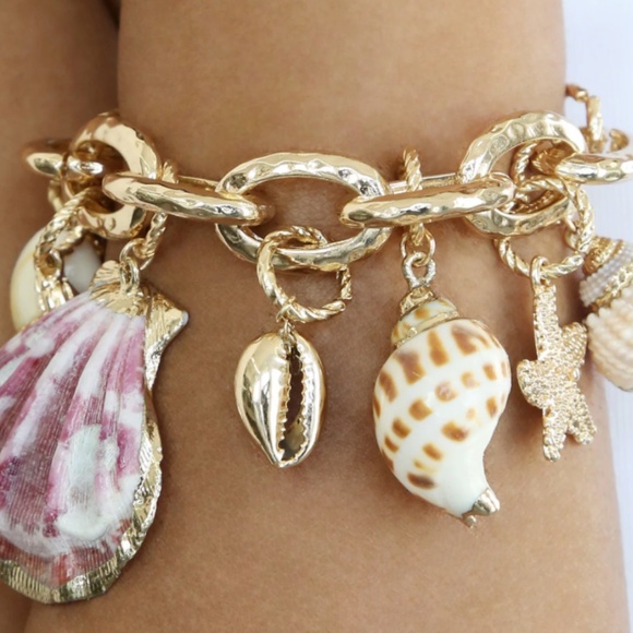 Ettika Mermaid Tears Assorted Shell Bracelet Costume Jewelry - Picture 1 of 6